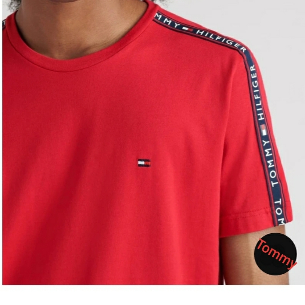 TOMMY HILFIGER T-shirt Shoulder Logo Strip - Picture 4 of 7